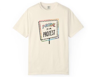 Pride Protest Tee: Regenbogen LGBTQ+ Grafik-T-Shirt - Comfort Colors®
