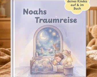 Personalisiertes Kinderbuch mit Namen, Gute Nacht Geschichte Waldtiere, Geschenk zur Geburt, Taufe, Geburtstag, Party, für Junge & Mädchen