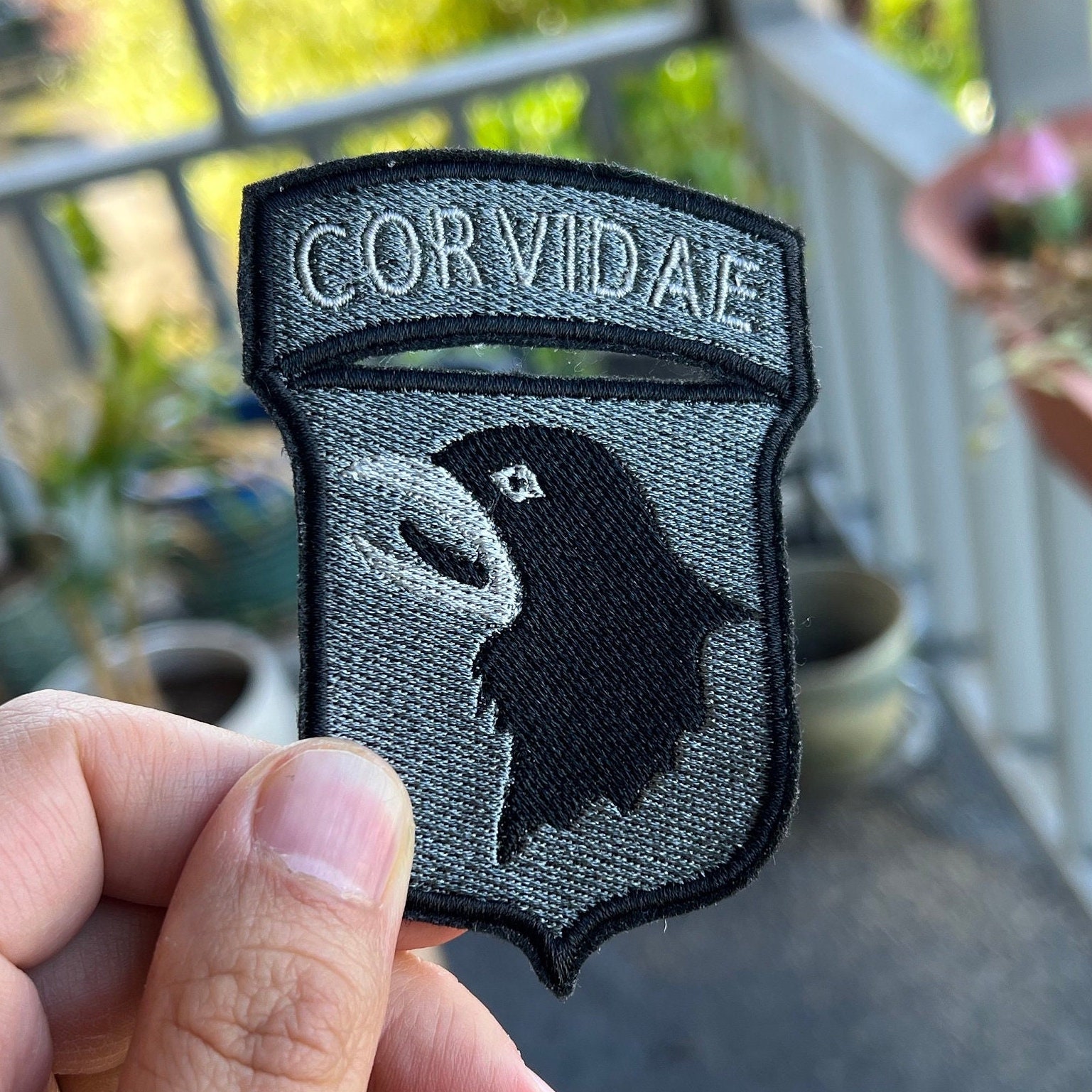 thumbnail image 2 of Original 101st Airborne Division Patch – Black/Tan/Coyote – Hook Back For Velcro 2 of 5