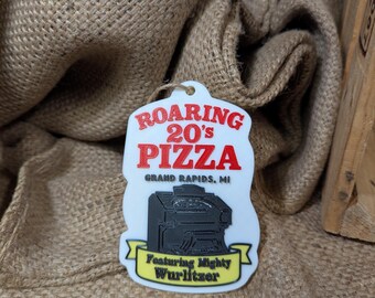 Roarin’ 20’s Pizza Ornament | Grand Rapids Retro Landmark | 3D Printed Holiday Decoration