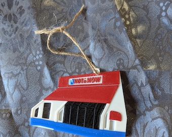 Hot & Now Retro Vibes 3D Printed Ornament – Fast Food Fun!