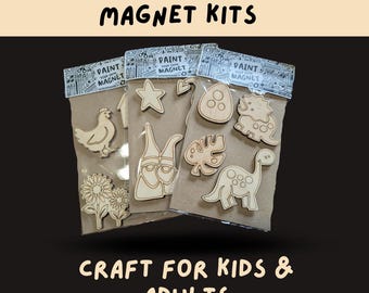 DIY Paint Your Own Magnet Kit – Laser Cut Wood Craft