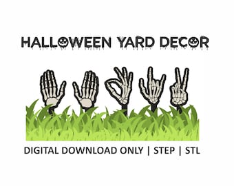 Skeleton Hands for Yard Decor | Halloween | 3D PRINTING | STEP| STL | Digital Download Only