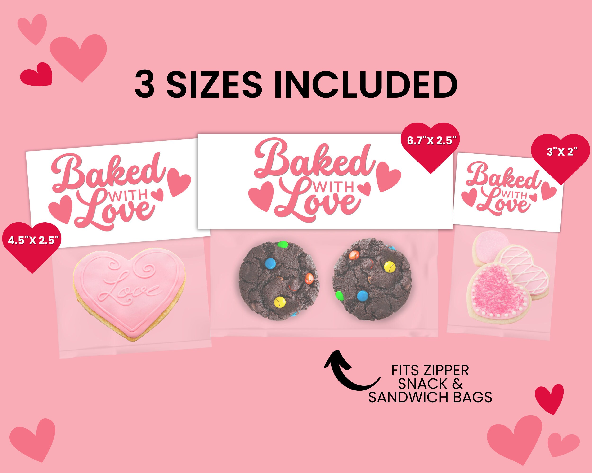 Valentine's Treat Bag Topper Printable Cookie Gift Topper Goody Bag ...