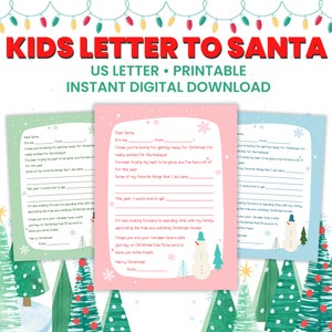 Brief an Santa zum Ausdrucken Lieber Nikolaus Brief für Kinder Nikolaus Weihnachtswunschliste Printable Weihnachtsmann Brief Weihnachten Brief an Santa Weihnachtsgeschenke