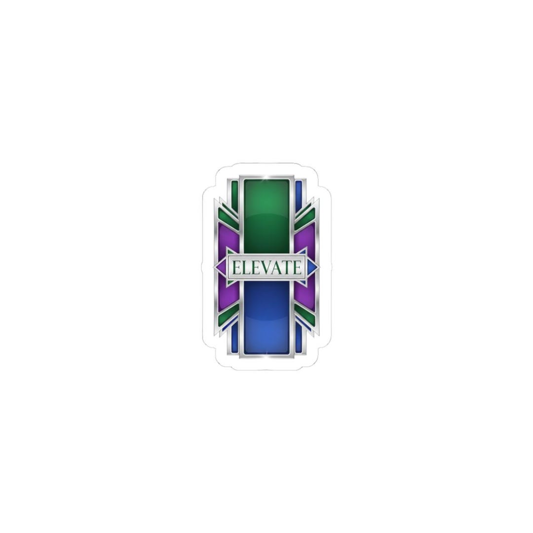 Elevate Art Deco Sticker | Neo‑deco Chrome Geometry, Geometric Luxe - Etsy