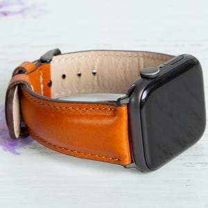 Custom Leather Watch Band, iWatch Band, Gift for Birthday, Men Watch Band, Gift For Him, Gift for Fathers Day, Personalized Apple Watch Band