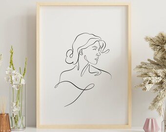 Personalized One-Line Art, Line art, Custom One Line Drawing From Photo, Unique Minimalist Gift, Custom Couple Portrait