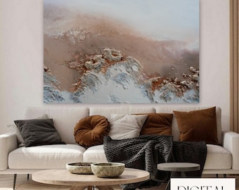 Brown And Gold Marble - Brown Marble Canvas - Gold Marble Wall Decor - Shimmery Art Canvas - Luxury Marble Canvas Art - Abstract Wall Decor,