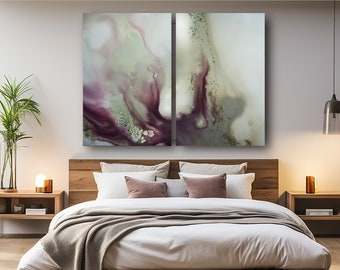Pink Wall Prints - Marble Wall Prints - Set of 2 Wall Prints - Pink Bedroom Wall Art - Pink Wall Decor - Pink Marble Wall Prints
