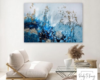 Ocean Canvas Art - Ocean Wave Art - Coastal Art - Translucent Wave Canvas Art - Beach Ocean Print - Ocean Wave Print - Ready to Hang Canvas