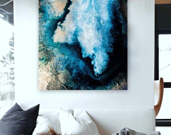 Ocean Edge Wall art - Minimalistic Decor for Home Decor - Beach House - Coastal Living Room art - Housewarming Gift - Digital Download