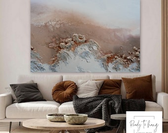 Brown And Gold Marble - Brown Marble Canvas - Gold Marble Wall Decor - Shimmery Art Canvas - Luxury Marble Canvas Art - Abstract Wall Decor