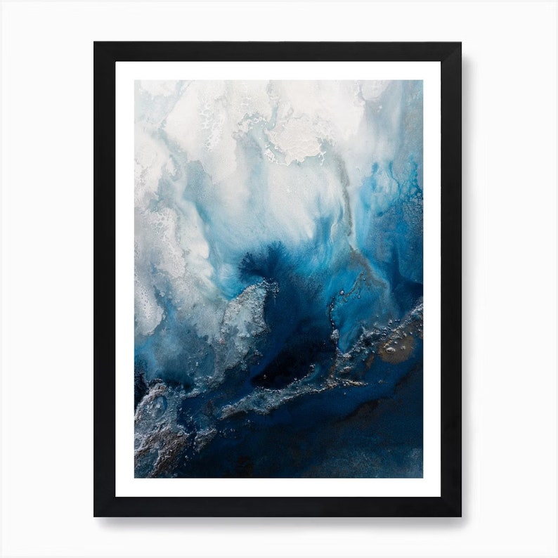 Blue Waters Aerial Ocean Art Print Extra Large Ocean Art Printable Art