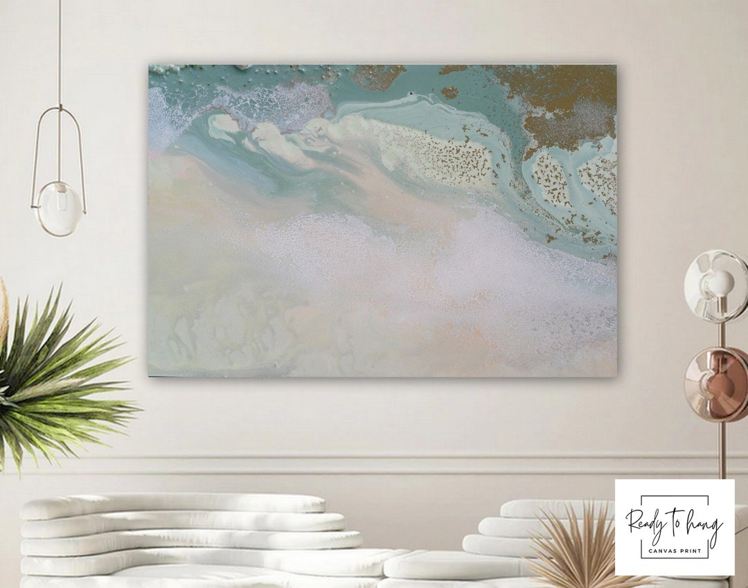 Light Fresh Canvas, Pink and Gray Marble - Abstract Glass Wall Art ...