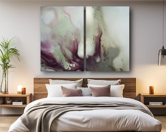 Pink Wall Prints - Marble Wall Prints - Ready to Hang - Framed Canvas art - Pink Bedroom Wall Art - Pink Wall Decor - Pink Marble Wall Print
