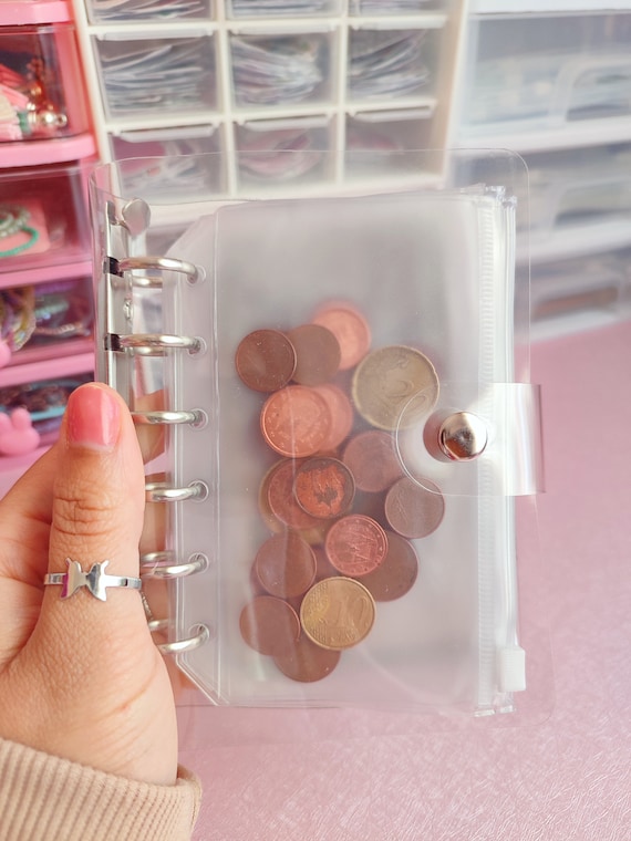 Busta trasparente con cerniera A7, cartella budget, metodo busta, busta  risparmio, sistema buste, buste per planner A7, busta per denaro