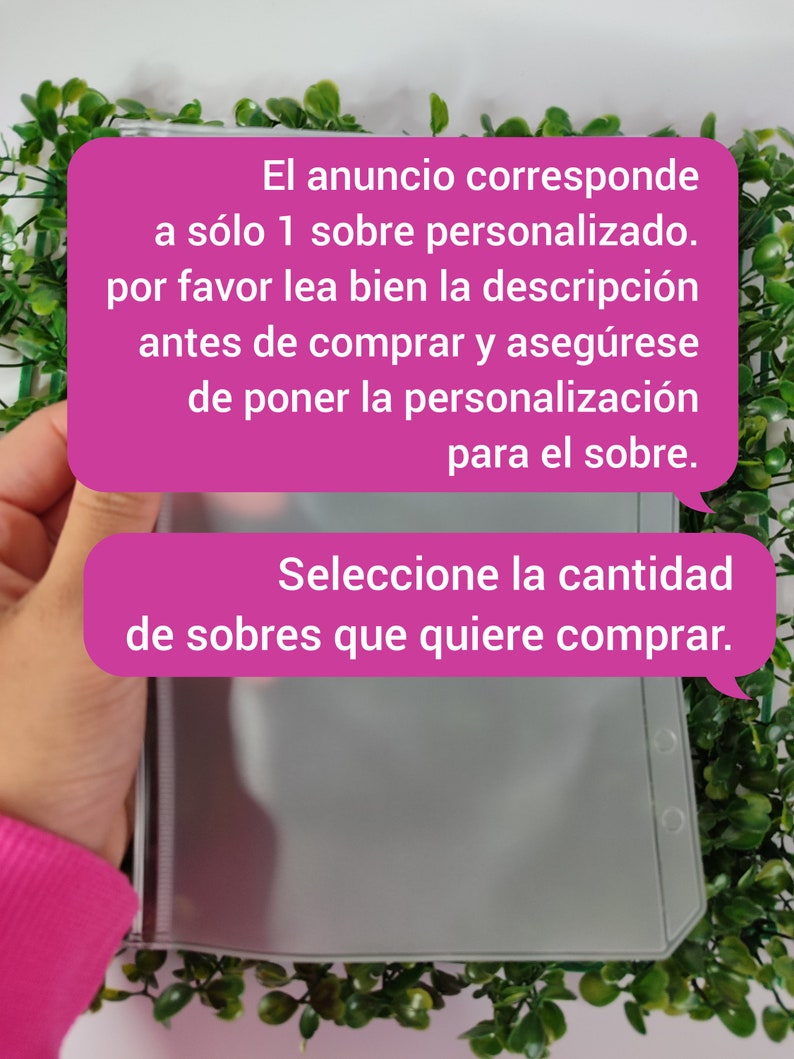 Sobre de efectivo personalizado, Carpeta de ahorros en efectivo, Relleno de efectivo Sobres de efectivo Sobres personalizados para agenda A6 imagen 5