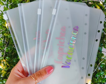 Custom A6 envelope, transparent zipper savings envelope, envelope method, cash folder, custom cash envelope, savings