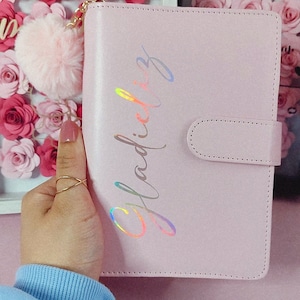 Carpeta de ahorros personalizada Planificador de gastos Carpeta de ahorros en efectivo A6 Carpeta financiera Regalos para cumpleaños