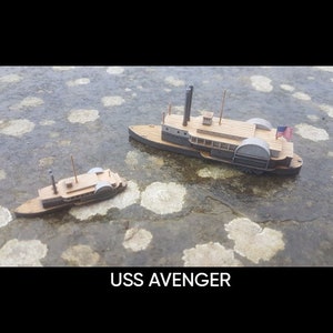 1/600 ACW Union Timberclad Gunboat USS Avenger