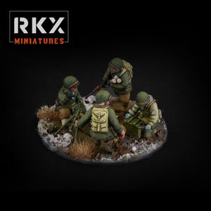 RKX Miniatures - US_Winter_60mm_Mortar - Bolt Action 1/56 (28mm) scale