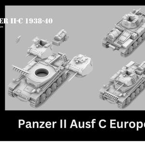 Panzer II Ausf C 1938-40 Europe (Germany, WW2) - Bolt Action 1/56 (28mm) scale