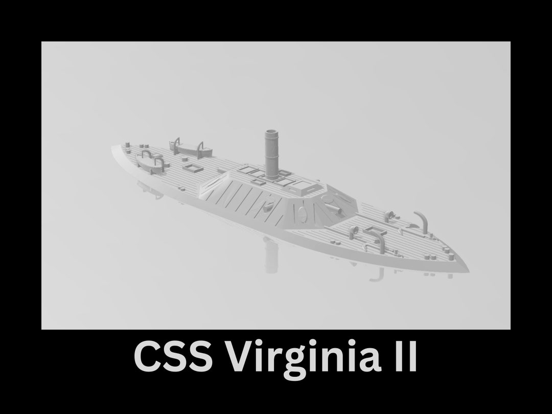 1/600 ACW Confederate Casemate Ironclad CSS Virginia II - Etsy