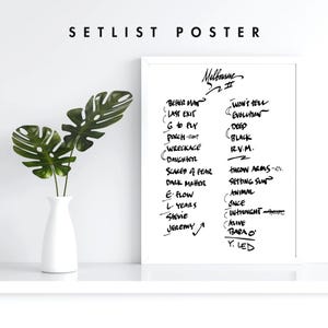 Melbourne | 11/18/24 | Night 2 | Setlist | Print | Custom | Personalized | Gift for Him | Gift for Her | Special Gift | Music Fan Gift