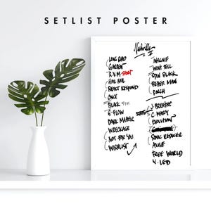 Nashville | 5/8/25 | Night 2 | Setlist | Print | Custom | Personalized | Gift for Him | Gift for Her | Special Gift | Music Fan Gift
