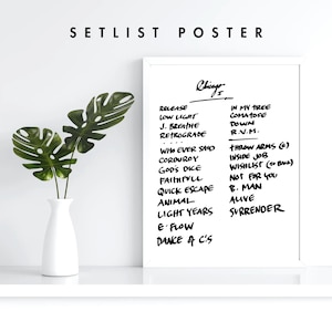 Chicago | 9/5/23 | Night 1 | Setlist | Print | Custom | Personalized | Gift for Him | Gift for Her | Special Gift | Music Fan Gift