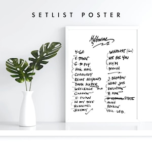 Melbourne | 11/16/24 | Night 1 | Setlist | Print | Custom | Personalized | Gift for Him | Gift for Her | Special Gift | Music Fan Gift