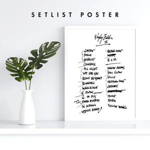 Chicago | 8/31/24 | Night 2 | Setlist | Print | Custom | Personalized | Gift for Him | Gift for Her | Special Gift | Music Fan Gift