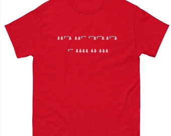 Christmas Morse Code T-Shirt (F**K THIS) w/ White Letters