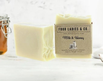 Milk & Honey Bar Soap | Cold Process Soap |  Organic Soap | Coconut Milk Soap | All Natural Soap | Handmade Soap | Luxury Soap