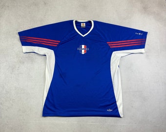 Vintage Adidas Francia 2004 Camiseta del Campeonato Europeo [XL]