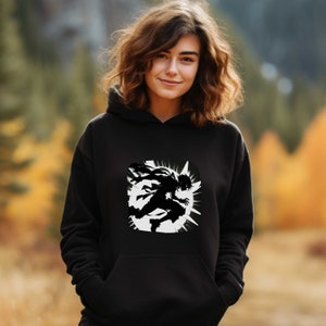 Anime action shot Hooded Sweatshirt
