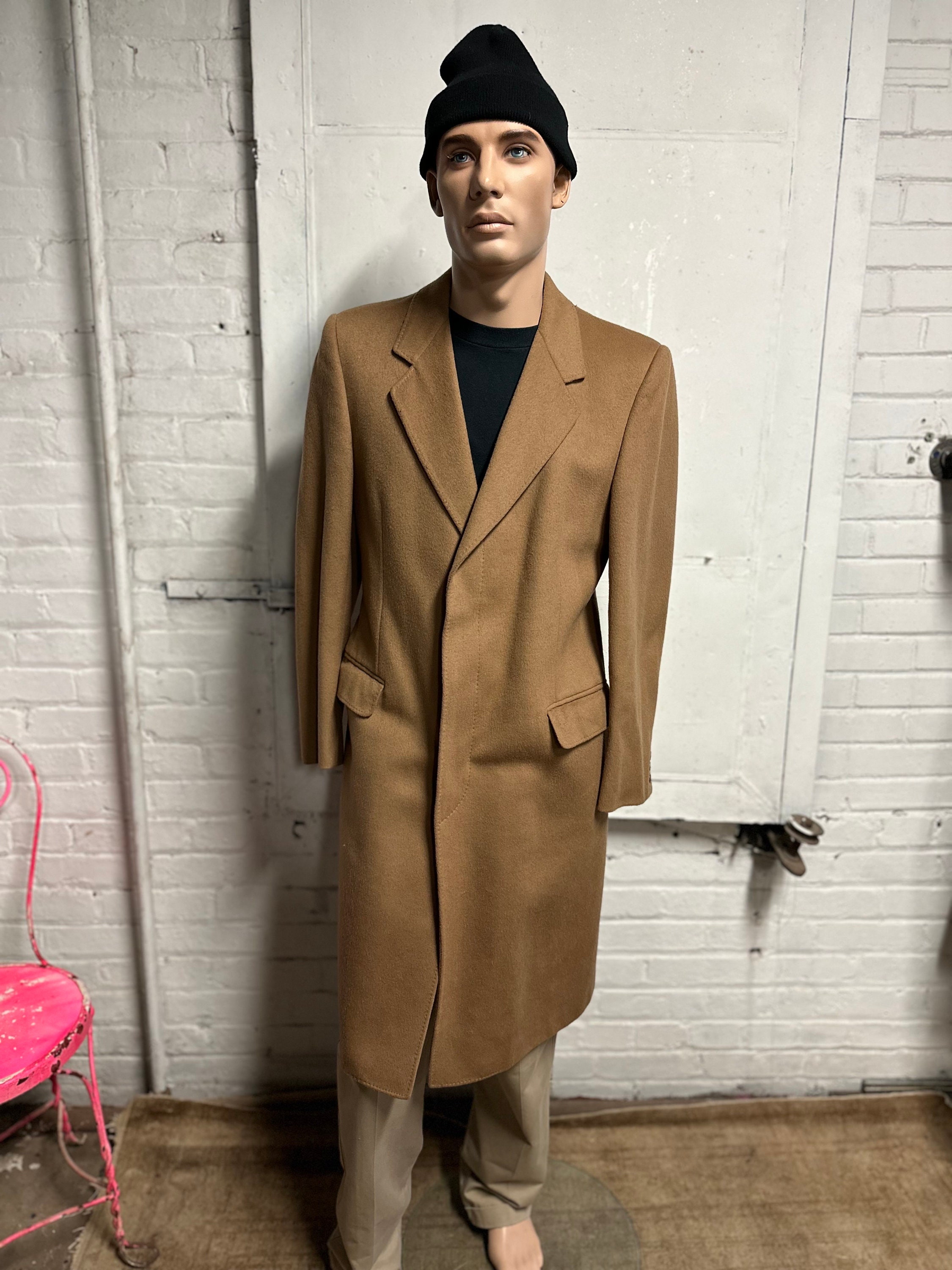 Masculine shop coat camel