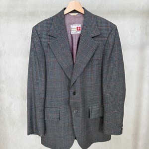 Vintage 70s Bradford of England Wool Blazer / Houndstooth Check / Made in Canada / Sayvette Men’s Shop / Classic British Style / Size approx