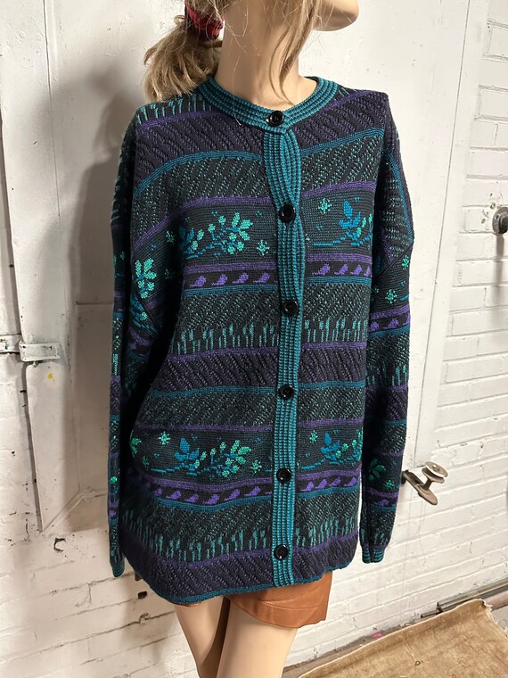 Vintage knitted cardigan/ by Emanuel Ungaro / Ove… - image 3