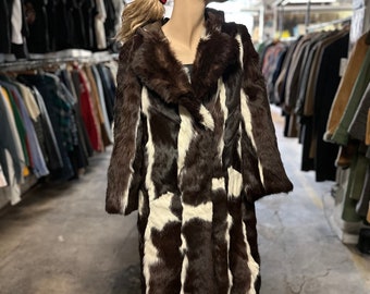 Vintage fur coat / Rabbit fur / Size S / Fur jacket