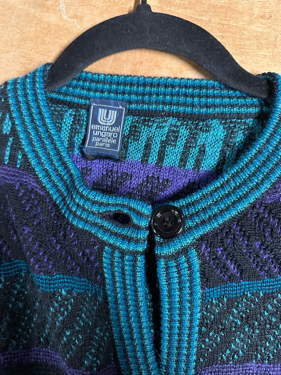 Vintage knitted cardigan/ by Emanuel Ungaro / Ove… - image 6