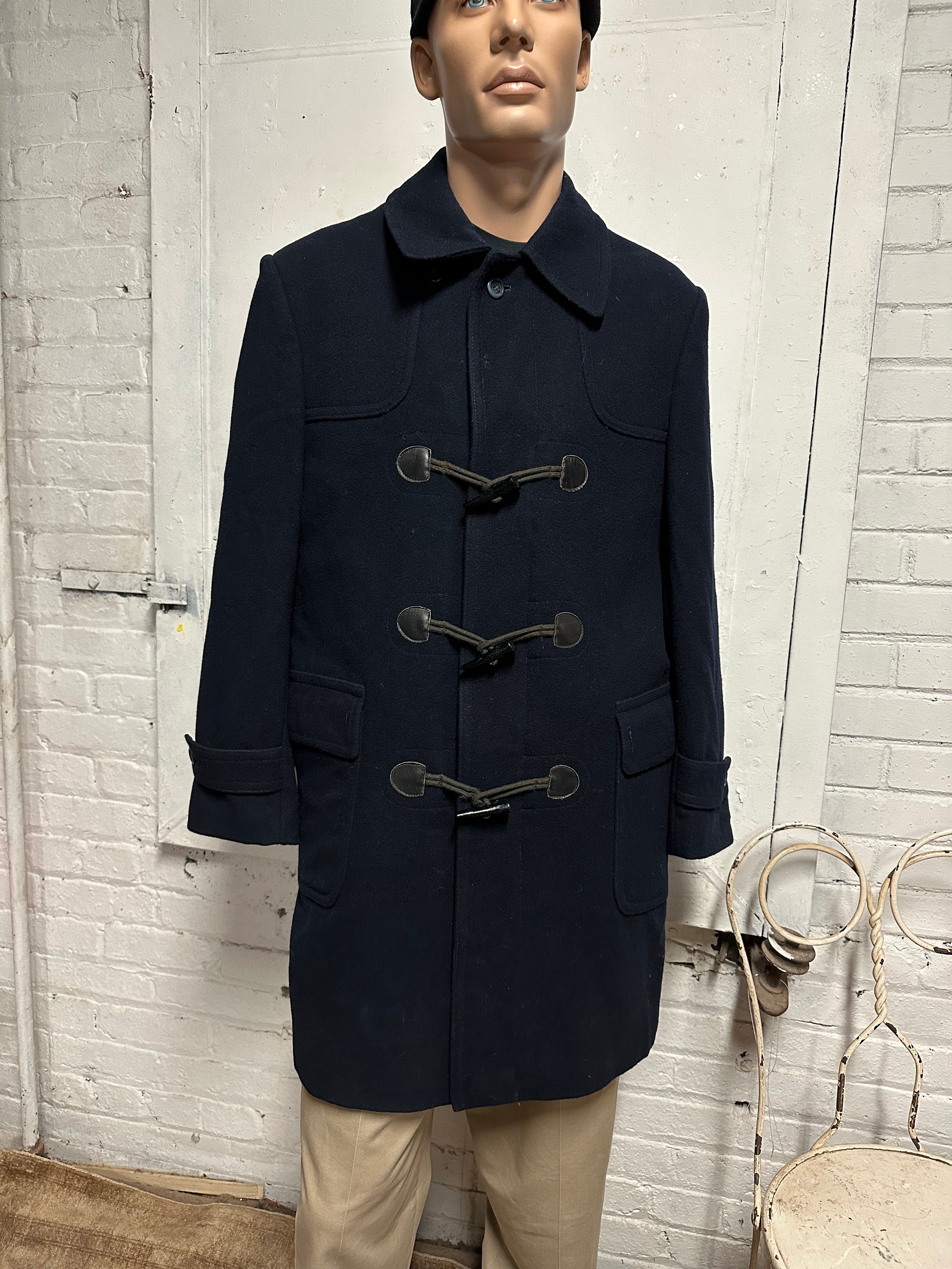 Vintage Duffle Coat Made in Bulgaria Utex Size 42 Dark