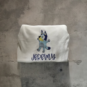 BLUEY embroidered onsie, shirt, or sweatshirt.