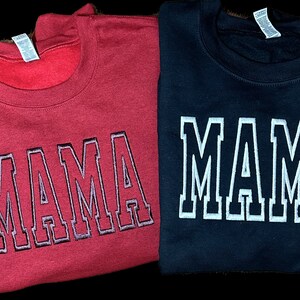 MAMA Embroidered Sweatshirt - VARSITY LETTERS
