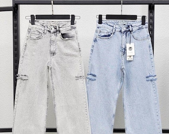 Ripped Denim Jeans - Distressed Street Style