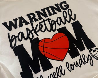 Basketball Mama Hoodie, Bleached Sports Mom Sweatshirt