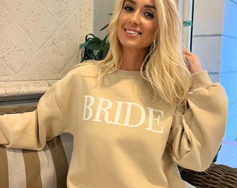 Custom Bride Sweatshirt, Bridal Shower Gift, Wedding Apparel