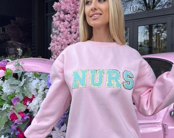 Custom Nurse Sweatshirt, Nursing School Graduation Gift