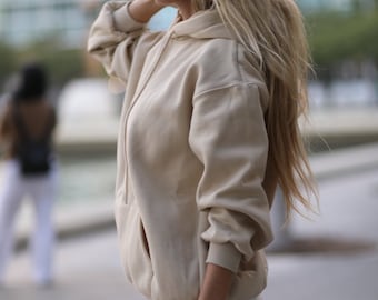 Oversized Unisex Hoodie, Super Soft Plain Hoodie